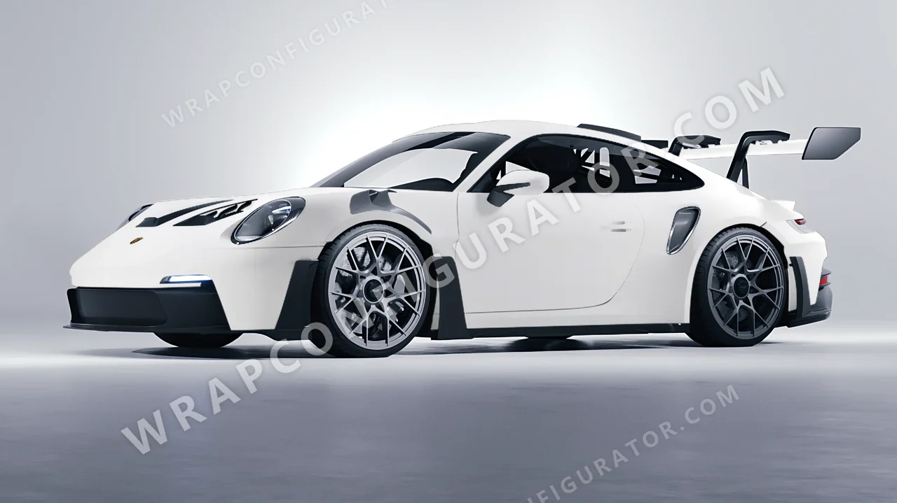 White Porsche 911 GT3 RS 2024 wrapped in ORACAL White 970RA-010M