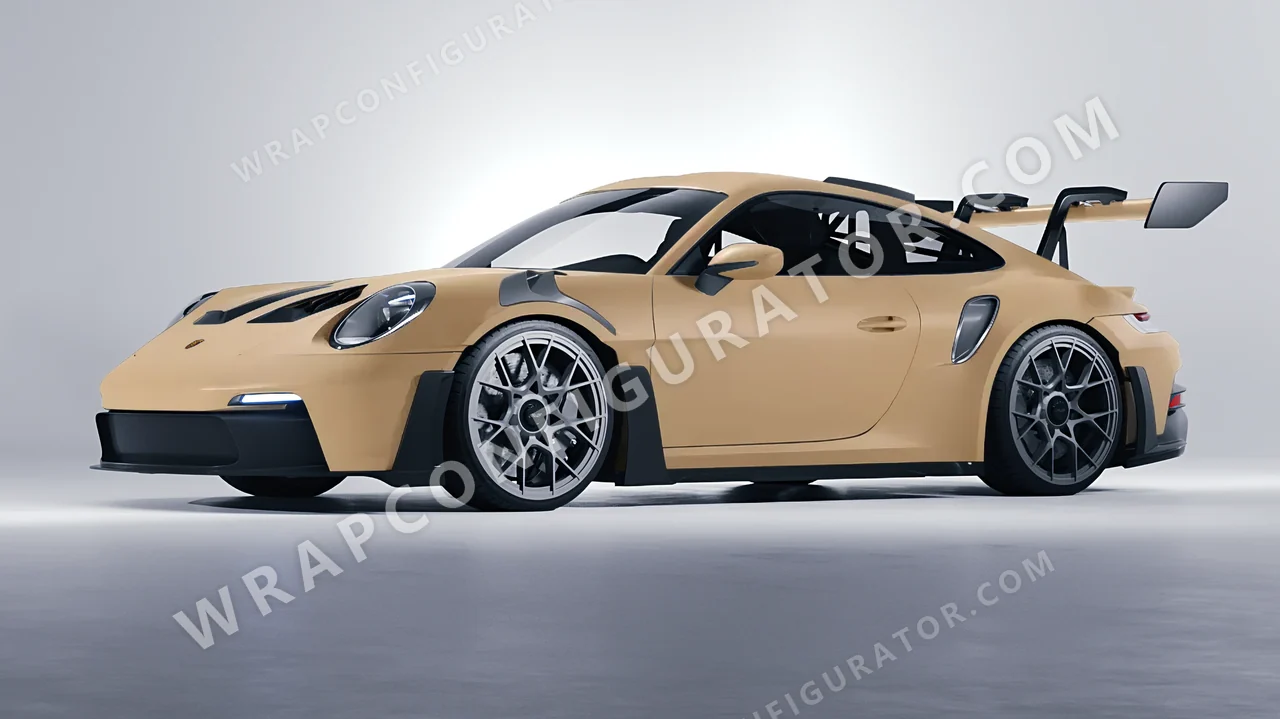 Yellow Porsche 911 GT3 RS 2024 wrapped in Colourshield PPF by HyperPro AMG Desert Yellow SMF53-P