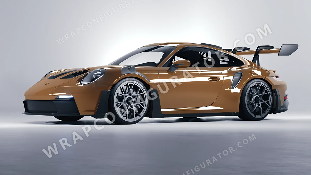 Yellow Porsche 911 GT3 RS 2024 wrapped in Colourshield PPF by HyperPro Deep Desert Yellow HGF46D-P