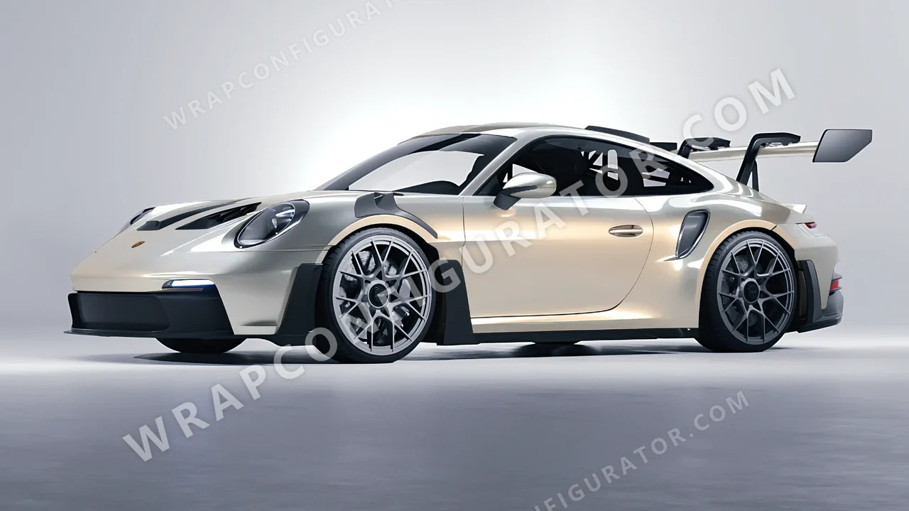 Yellow Porsche 911 GT3 RS 2024 wrapped in Inozetek Dynamic PPF Silica Brass DPPF906