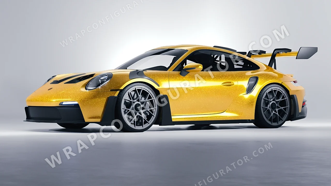 Yellow Porsche 911 GT3 RS 2024 wrapped in Inozetek Dynamic PPF Yellow DPPF714