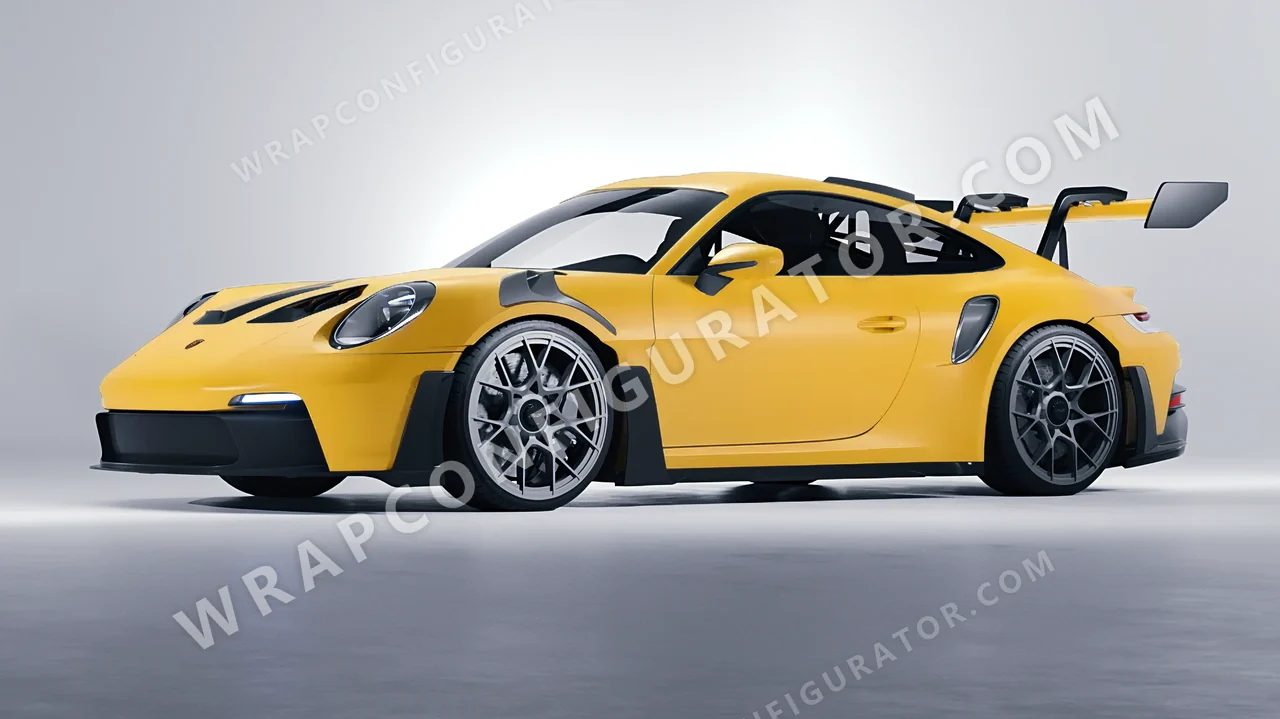 Yellow Porsche 911 GT3 RS 2024 wrapped in ORACAL Maize Yellow 970RA-209M