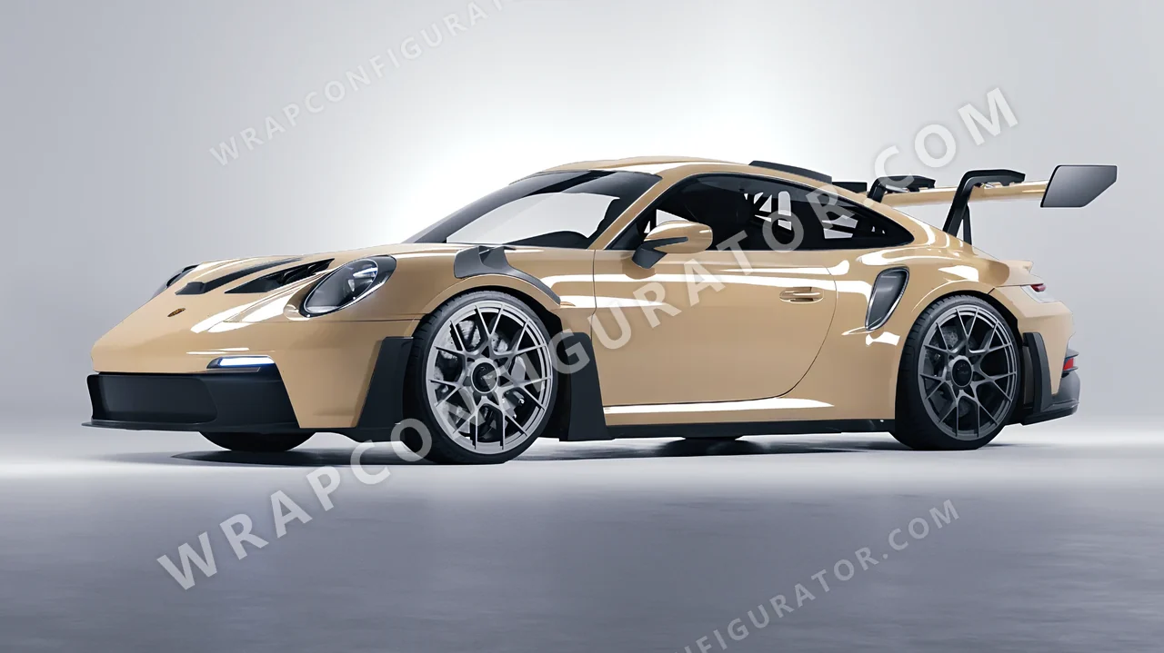 Yellow Porsche 911 GT3 RS 2024 wrapped in ORACAL Papyrus 970RA-816G