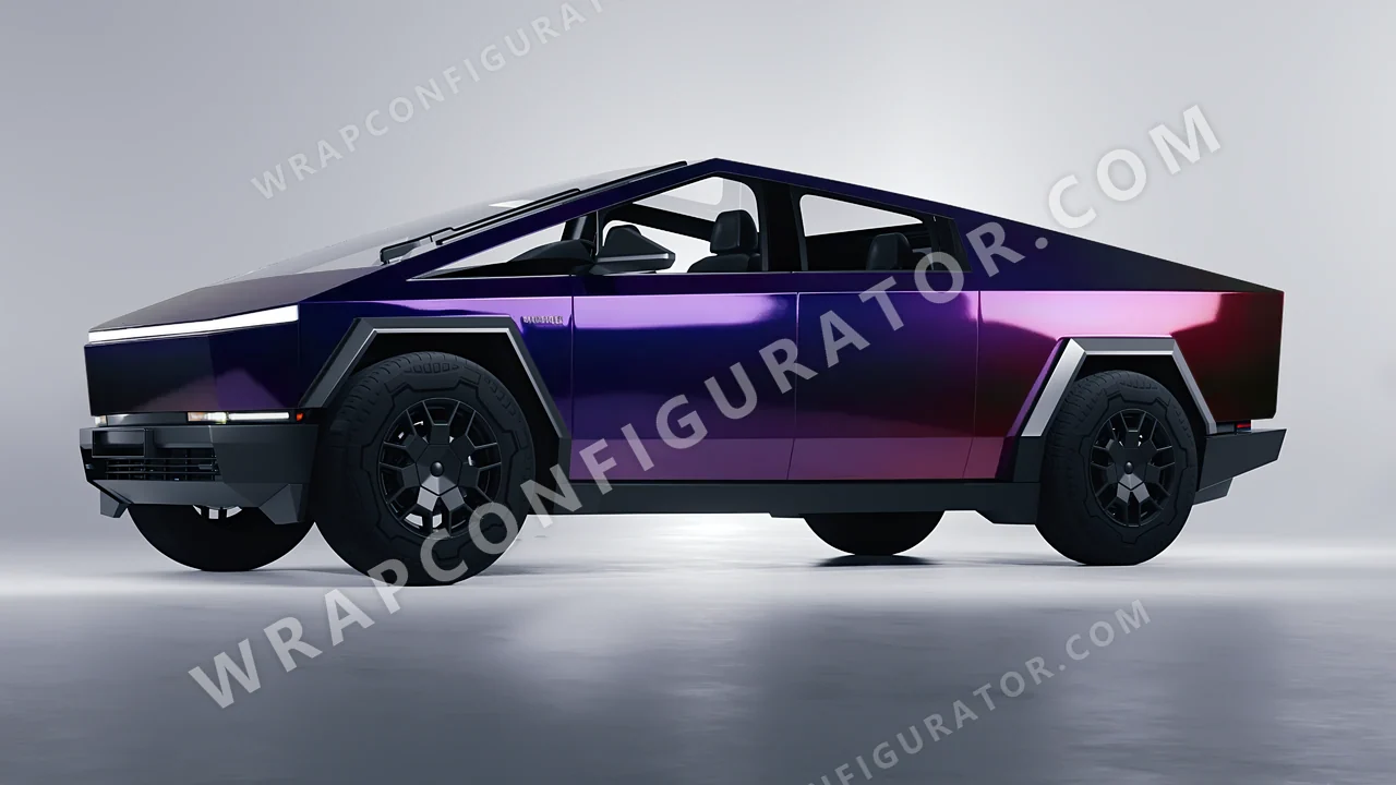 Black Tesla Cybertruck 2024 wrapped in 3M Gloss Wicked GP298
