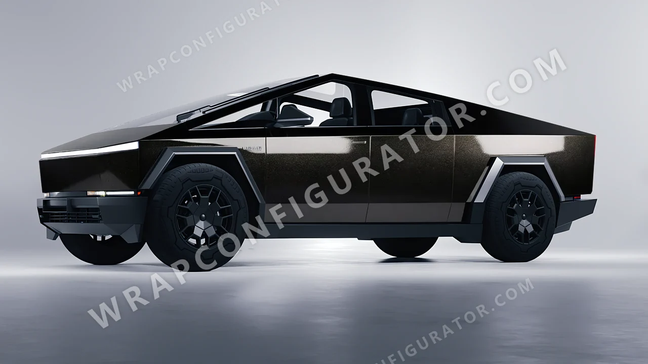 Black Tesla Cybertruck 2024 wrapped in Avery Dennison Black SW900-192-M