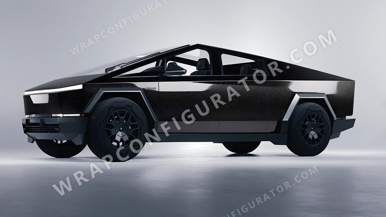 Black Tesla Cybertruck 2024 wrapped in Colourshield PPF by HyperPro Black 6D01B-P