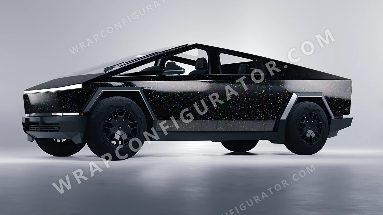 Black Tesla Cybertruck 2024 wrapped in Colourshield PPF by HyperPro Black GLF05-P