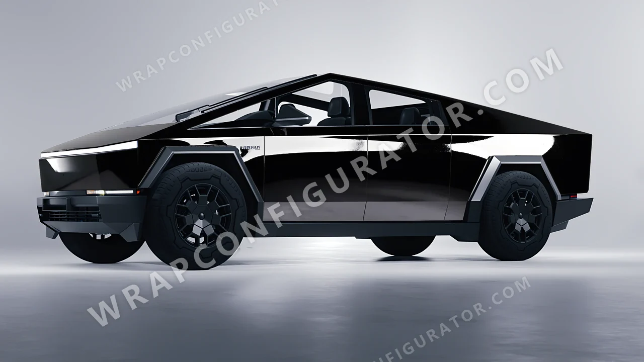 Black Tesla Cybertruck 2024 wrapped in Colourshield PPF by HyperPro Black HGF01-P