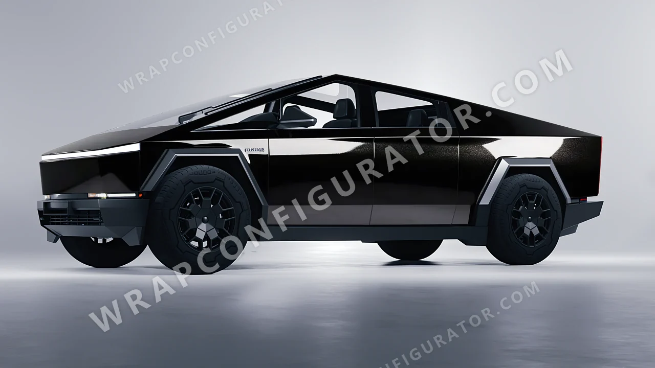 Black Tesla Cybertruck 2024 wrapped in Colourshield PPF by HyperPro Black HGM23-P