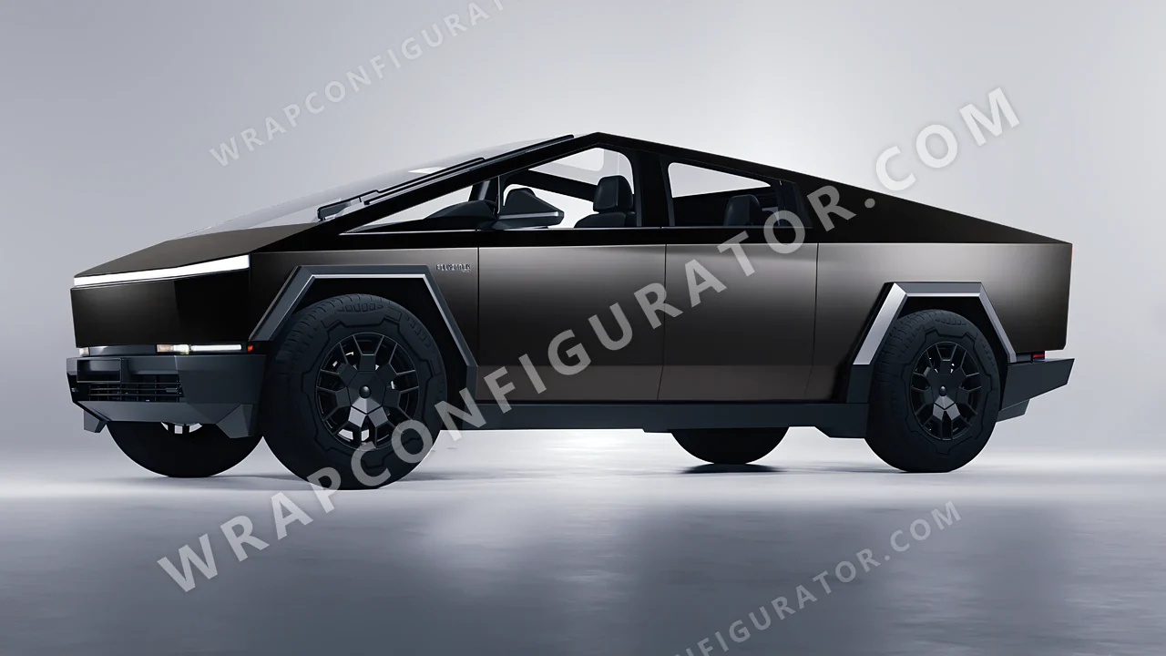 Black Tesla Cybertruck 2024 wrapped in Colourshield PPF by HyperPro Black SMF02-P