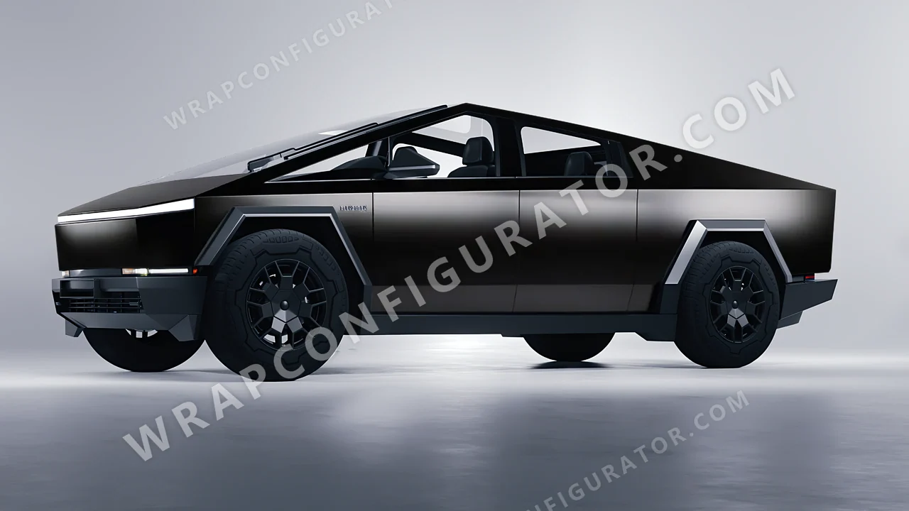 Black Tesla Cybertruck 2024 wrapped in Colourshield PPF by HyperPro Black SMF07-P