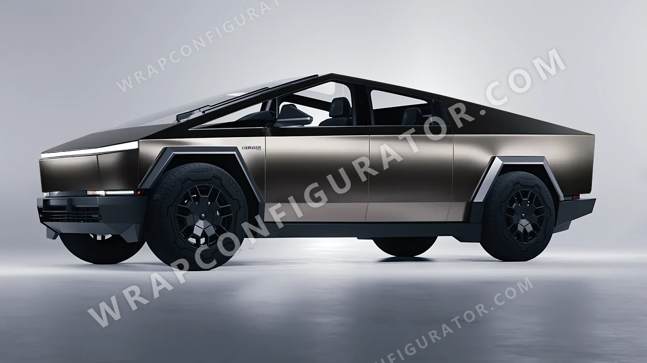 Black Tesla Cybertruck 2024 wrapped in Colourshield PPF by HyperPro Shadow Black SCH12-P