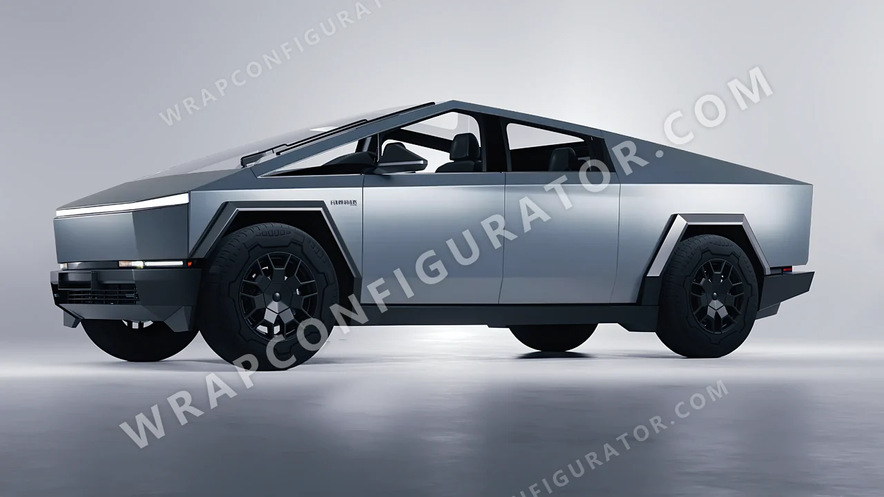 Blue Tesla Cybertruck 2024 wrapped in Colourshield PPF by HyperPro Gray/Blue SMF40-P