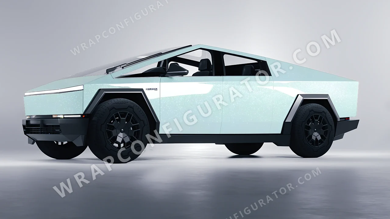 Blue Tesla Cybertruck 2024 wrapped in Colourshield PPF by HyperPro Light Blue GPF10-P