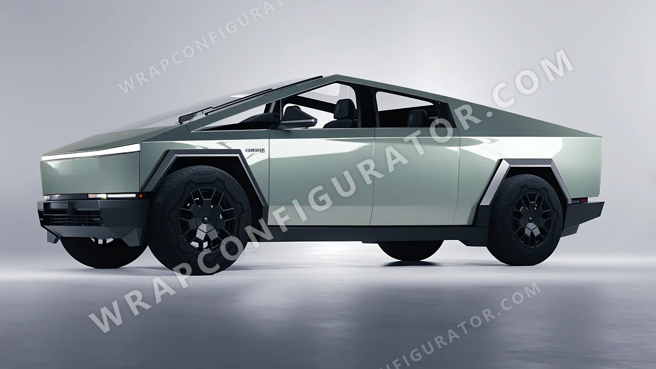 Blue Tesla Cybertruck 2024 wrapped in Colourshield PPF by HyperPro Shadow Blue GAF15-P