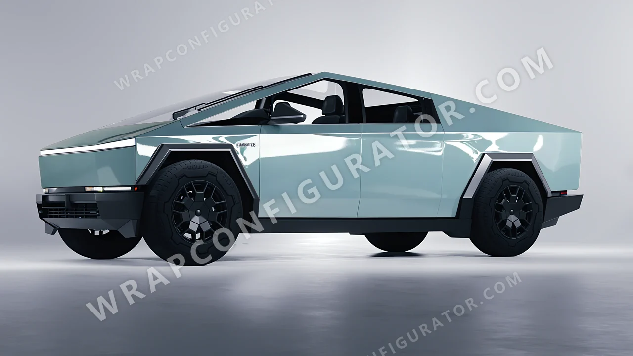 Blue Tesla Cybertruck 2024 wrapped in Colourshield PPF by HyperPro Shadow Blue HGF73-P