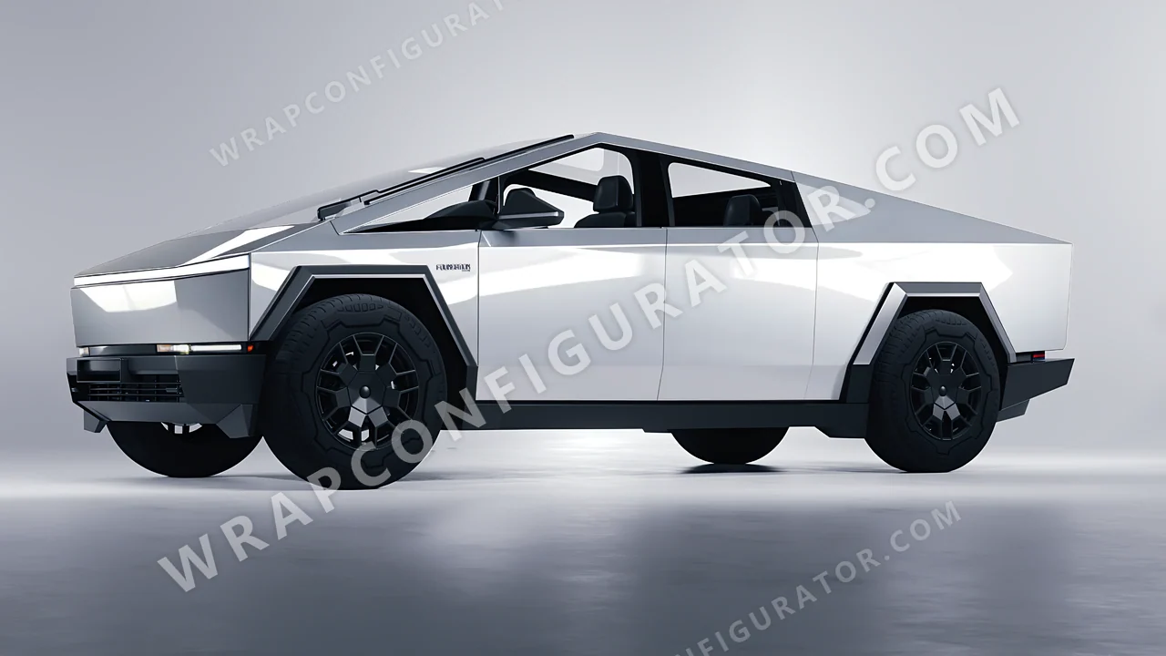 Grey Tesla Cybertruck 2024 wrapped in 3M Storm Gray HG31
