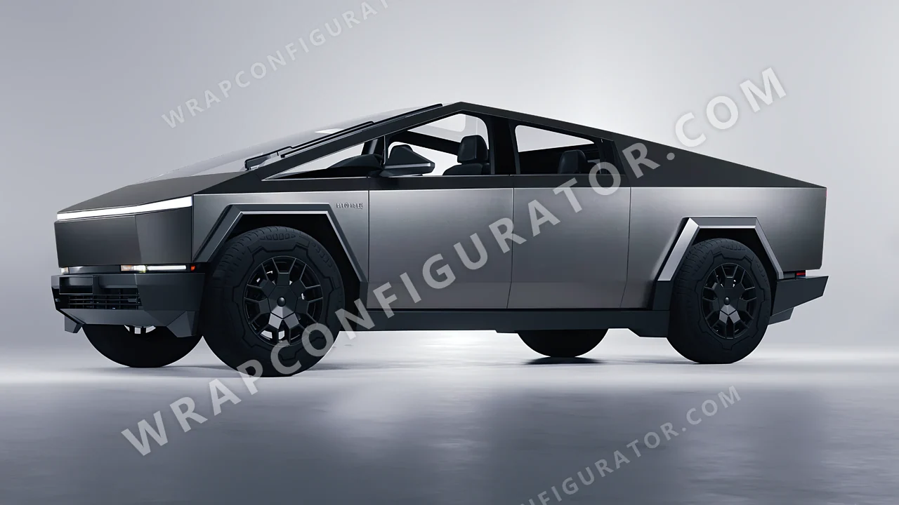 Grey Tesla Cybertruck 2024 wrapped in Avery Dennison Dark Grey SW900-854-M