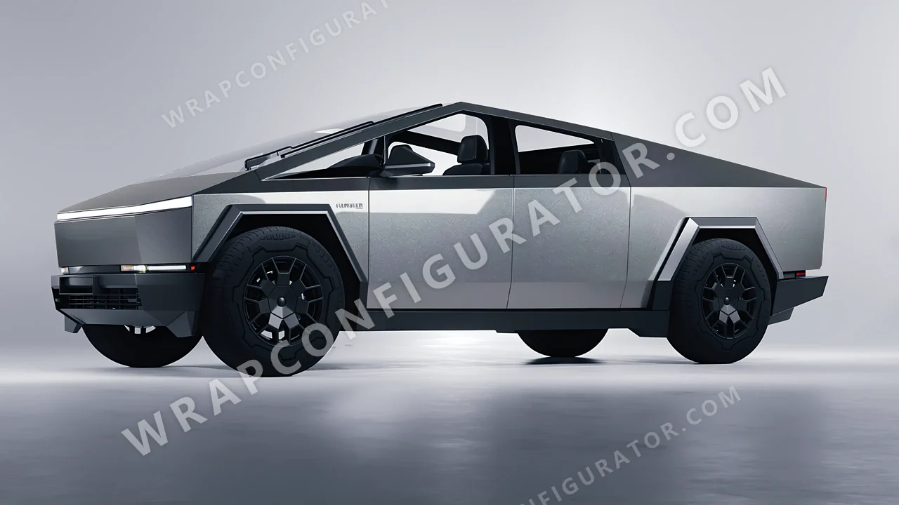 Grey Tesla Cybertruck 2024 wrapped in Avery Dennison Grey SW900-807-M