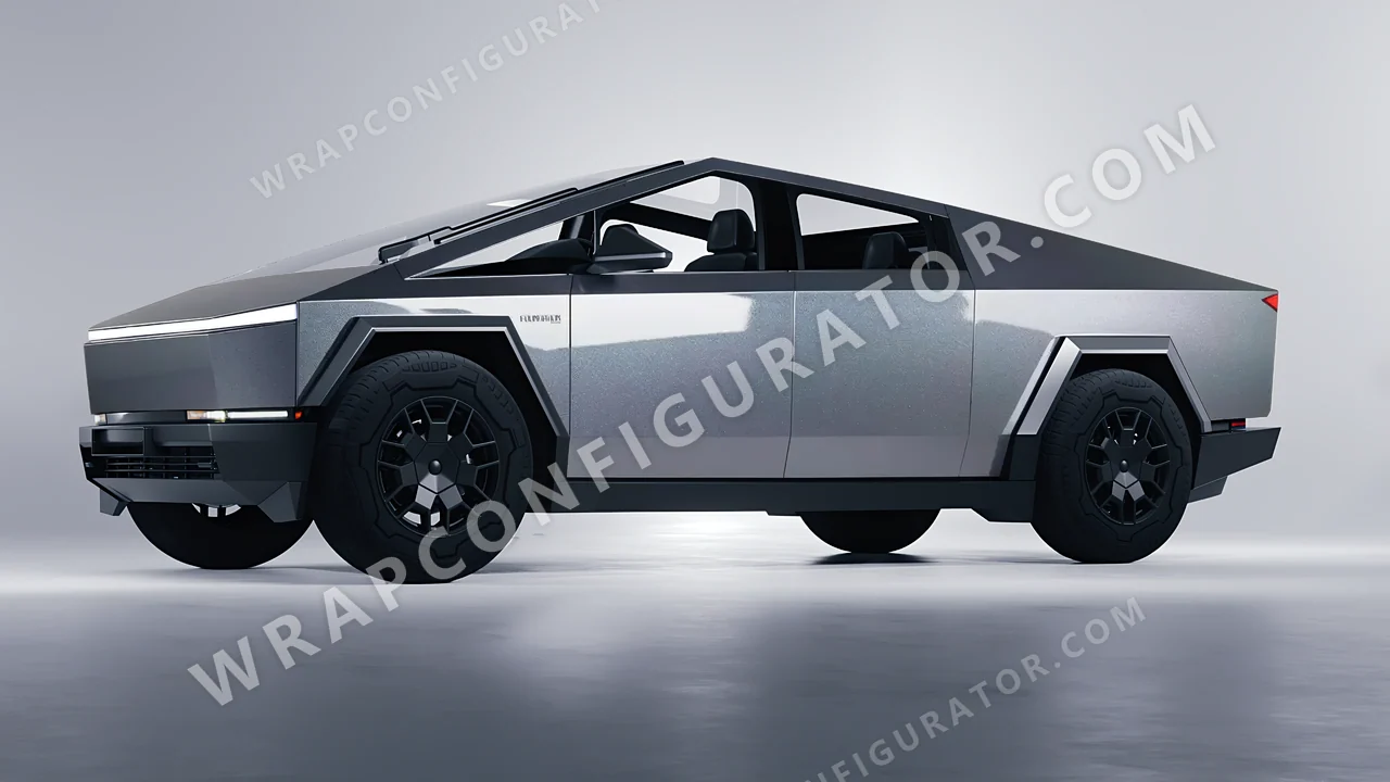 Grey Tesla Cybertruck 2024 wrapped in Avery Dennison Pride Prismatic Grey SW900-879-M