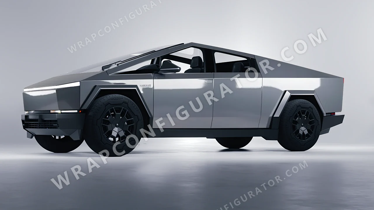 Grey Tesla Cybertruck 2024 wrapped in Avery Dennison Rock Grey SW900-821-O