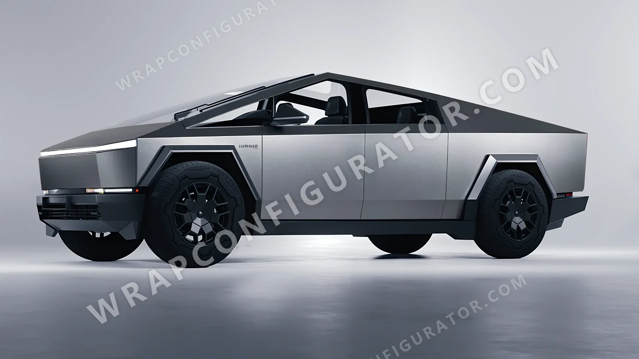 Grey Tesla Cybertruck 2024 wrapped in Avery Dennison Spy Grey SW900-828-M