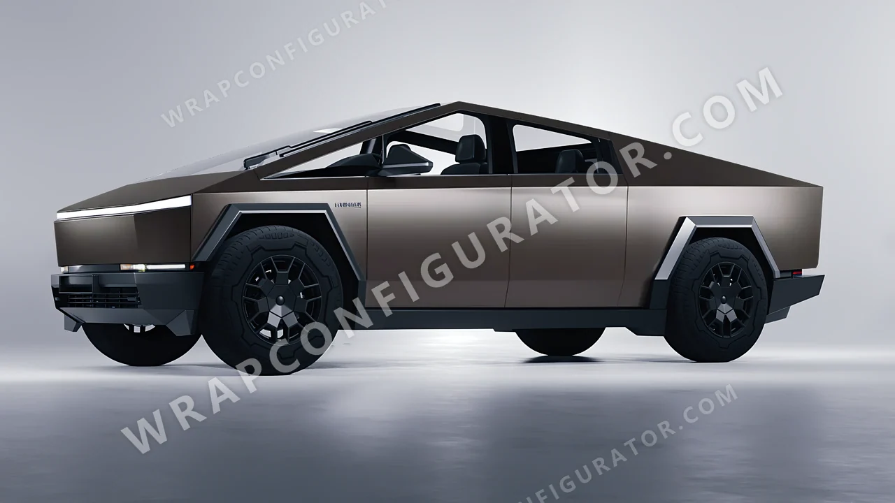 Grey Tesla Cybertruck 2024 wrapped in Colourshield PPF by HyperPro Anchor Gray SMF47-P