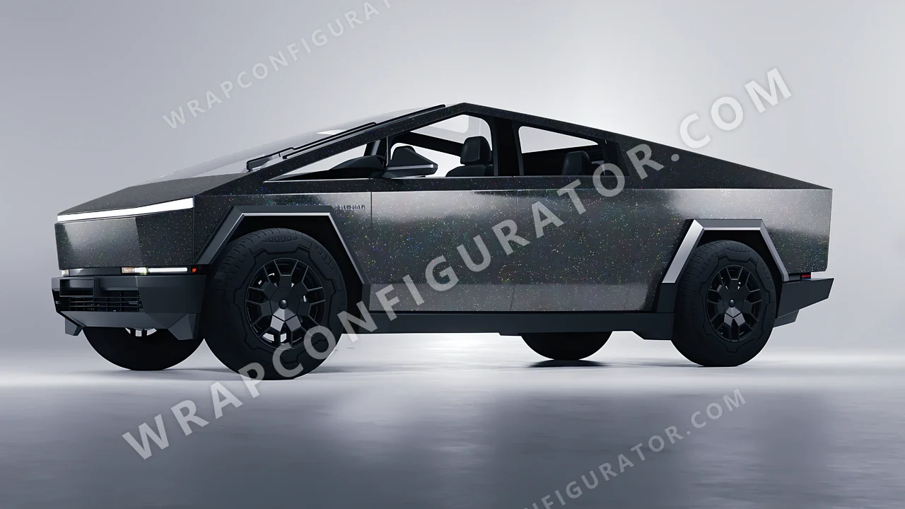 Grey Tesla Cybertruck 2024 wrapped in Colourshield PPF by HyperPro Dark Gray GLF01-P
