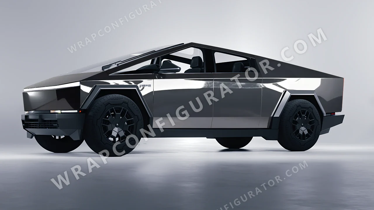 Grey Tesla Cybertruck 2024 wrapped in Colourshield PPF by HyperPro Deep Gray HGF68-P