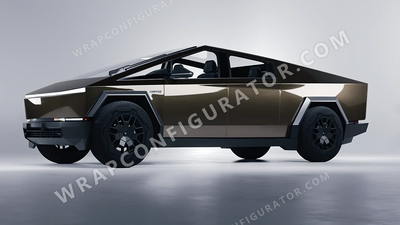 Grey Tesla Cybertruck 2024 wrapped in Colourshield PPF by HyperPro Gray GAF19-P