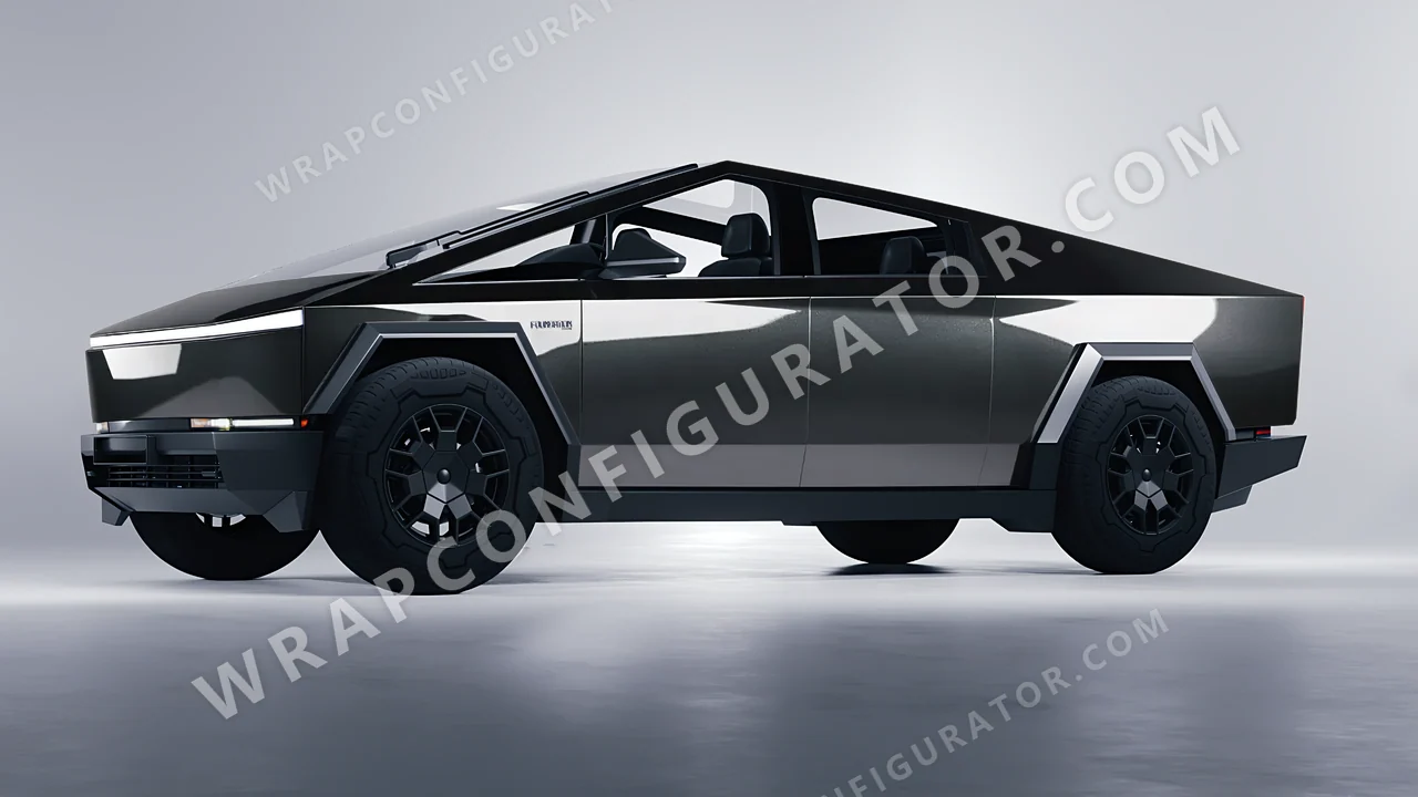 Grey Tesla Cybertruck 2024 wrapped in Colourshield PPF by HyperPro Gray HGM58-P