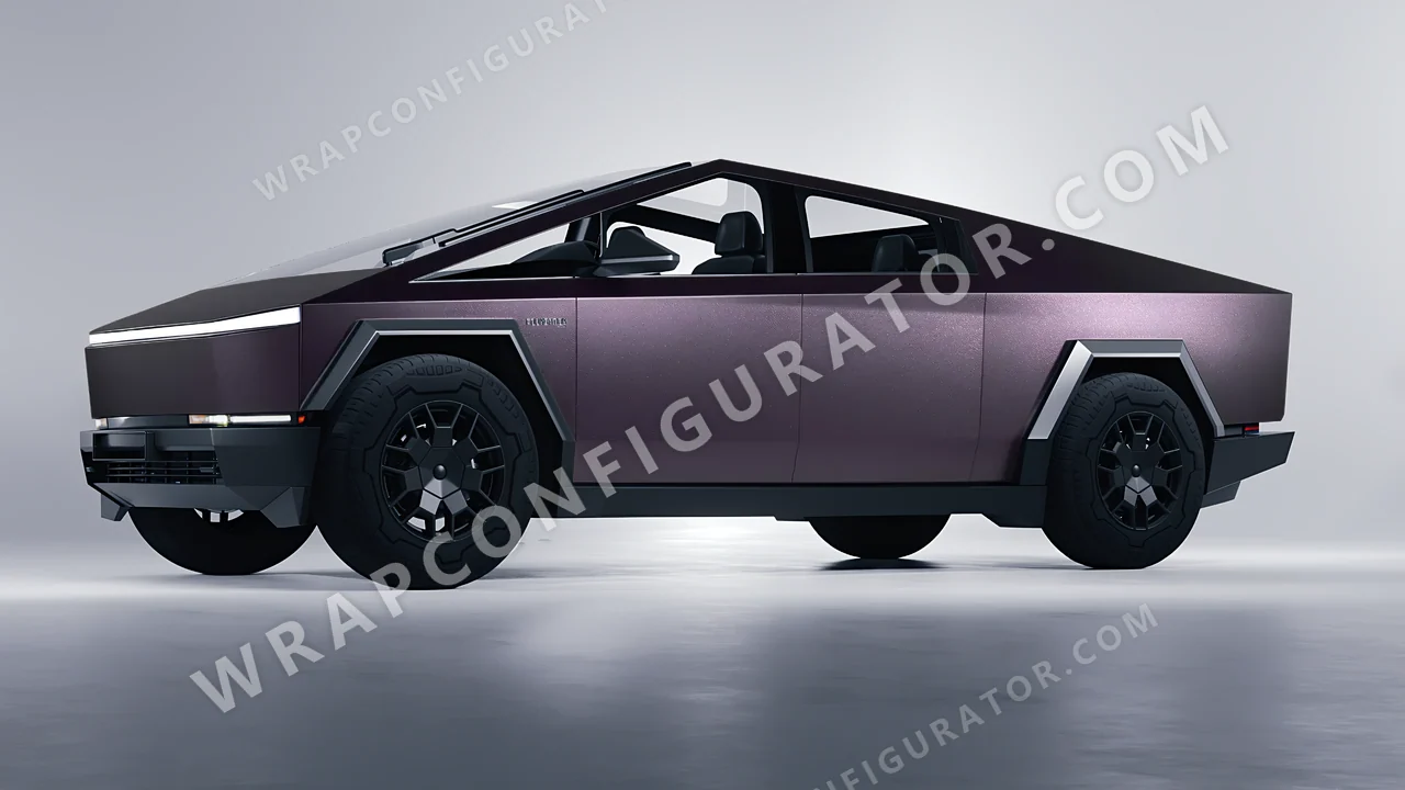 Grey Tesla Cybertruck 2024 wrapped in Colourshield PPF by HyperPro Shadow Gray MF39-P
