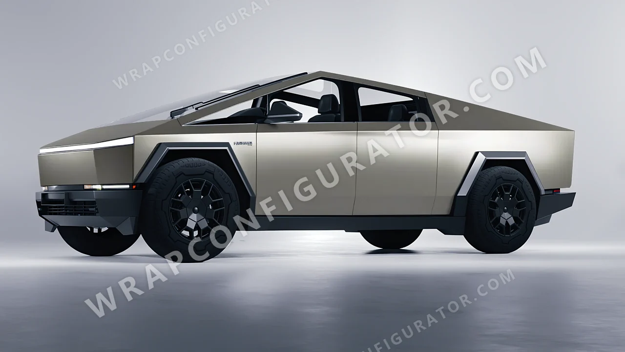Grey Tesla Cybertruck 2024 wrapped in Colourshield PPF by HyperPro Shadow Gray SMF48-P
