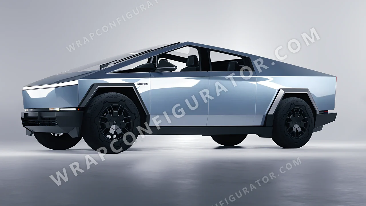 Grey Tesla Cybertruck 2024 wrapped in Colourshield PPF by HyperPro Shark Gray GAF55-P