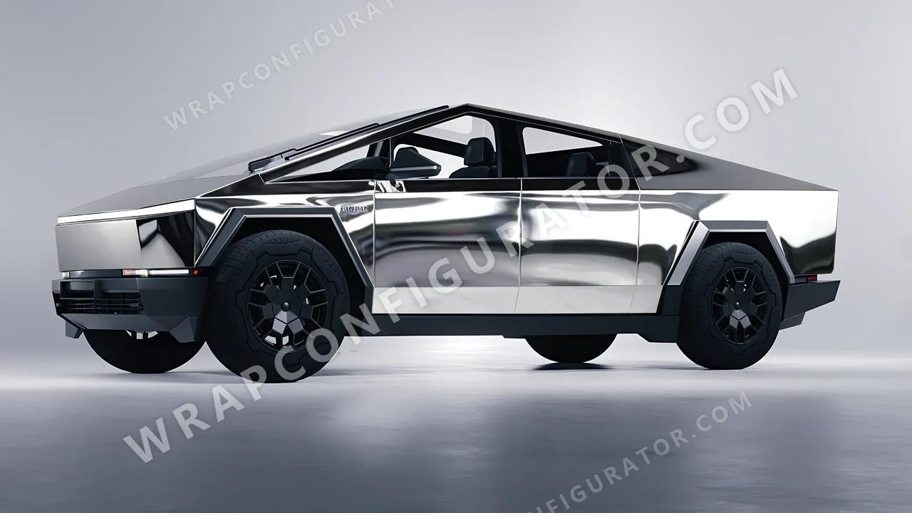Grey Tesla Cybertruck 2024 wrapped in Colourshield PPF by HyperPro Silver GCF03-P