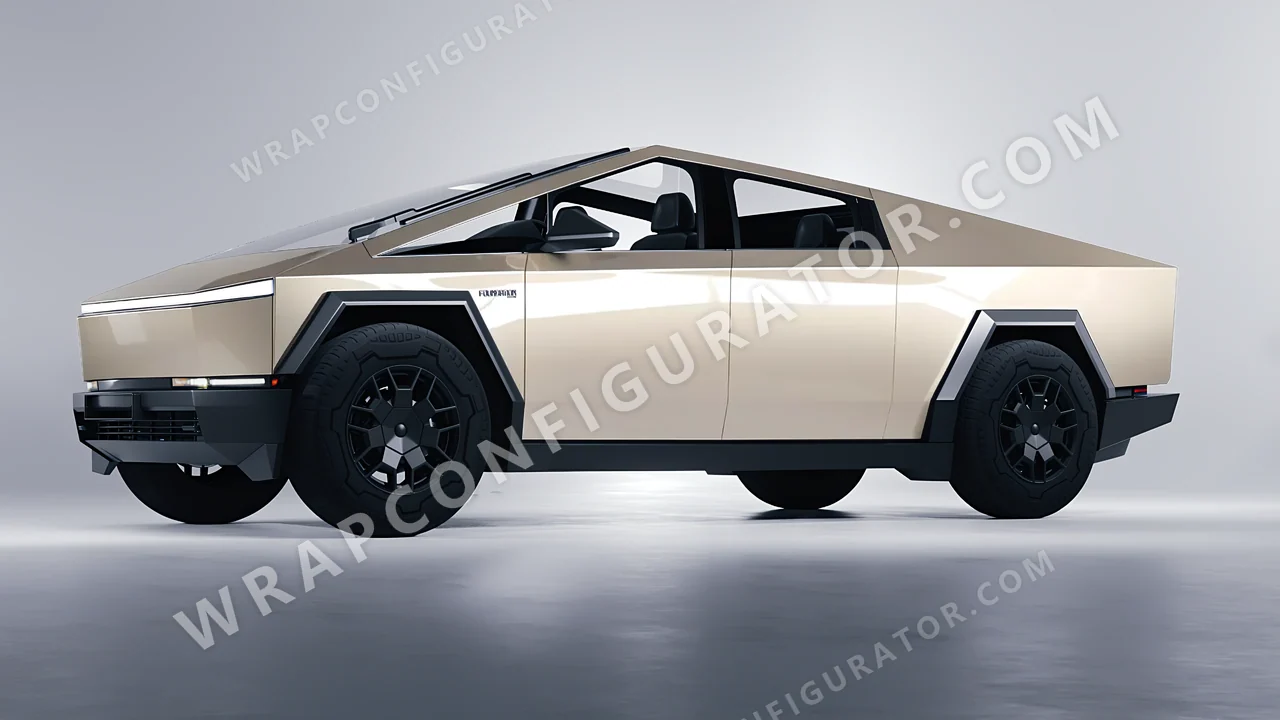 Grey Tesla Cybertruck 2024 wrapped in Colourshield PPF by HyperPro Sky Gray GAF35-P