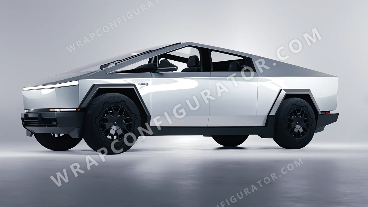 Grey Tesla Cybertruck 2024 wrapped in Inozetek Dynamic PPF Dolphin Grey DPPF904