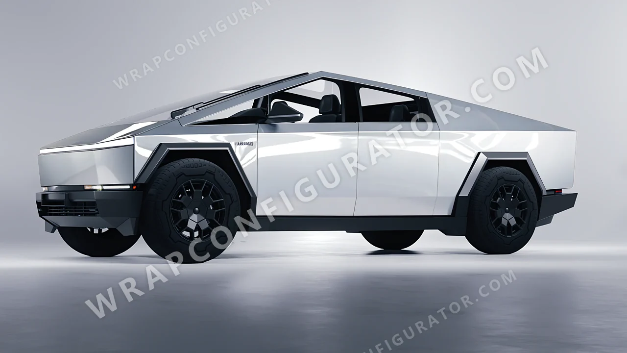 Grey Tesla Cybertruck 2024 wrapped in Inozetek Dynamic PPF GT Silver DPPF709