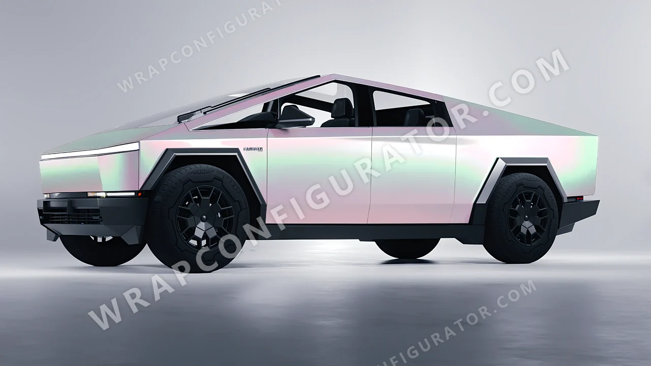 Grey Tesla Cybertruck 2024 wrapped in Inozetek Dynamic PPF Redstone Grey DPPF716