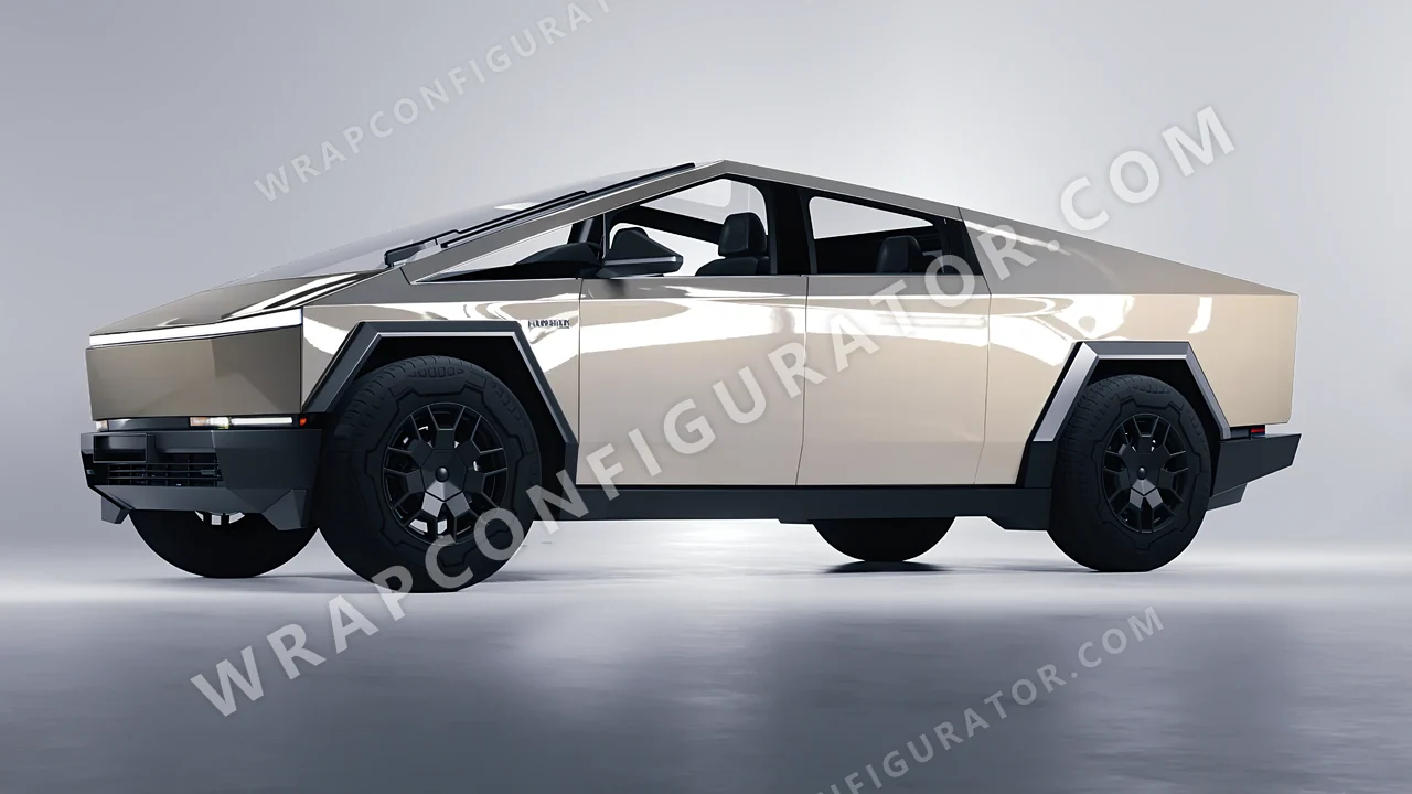Grey Tesla Cybertruck 2024 wrapped in Inozetek Dynamic PPF Terracotta Army Grey EMC102