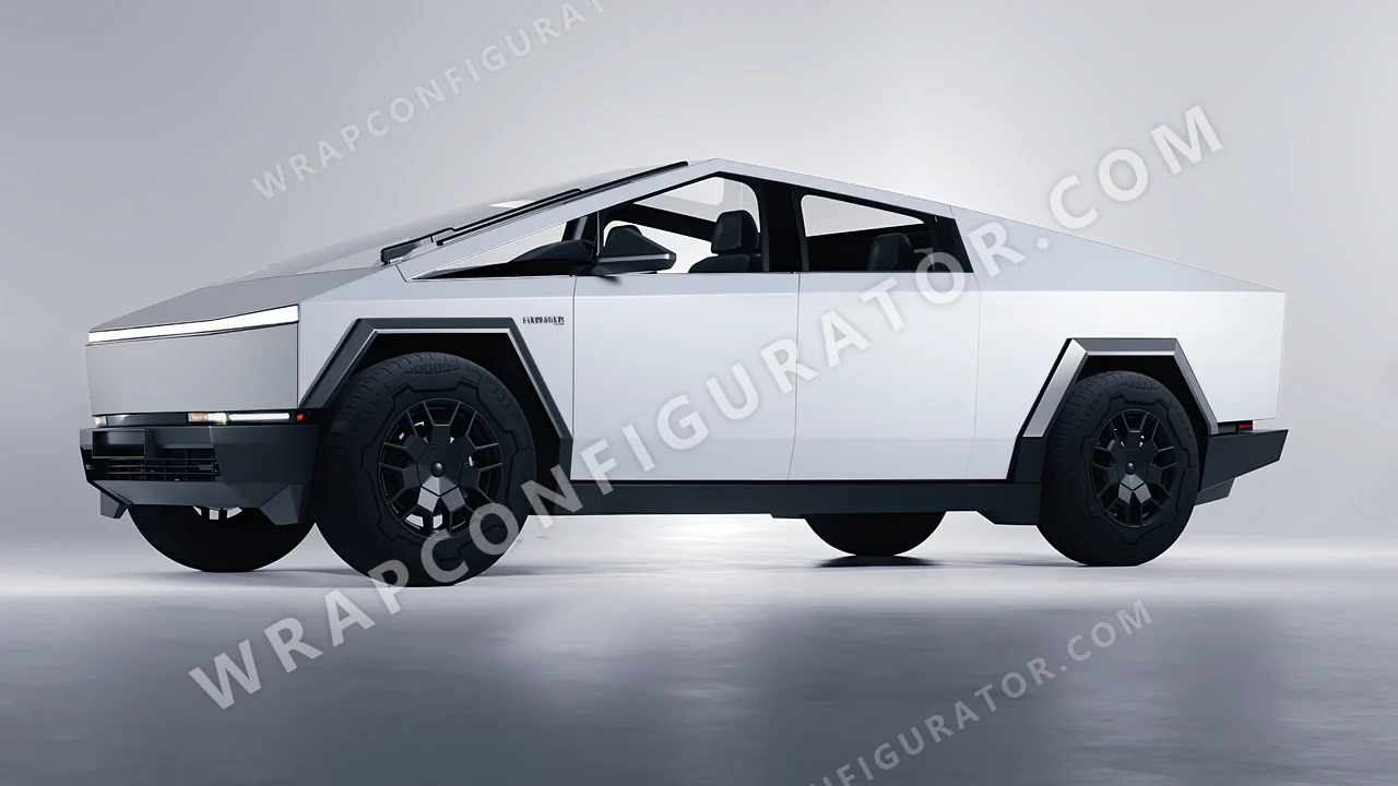 Grey Tesla Cybertruck 2024 wrapped in Inozetek Dynamic PPF Ultimate Grey DPPF809