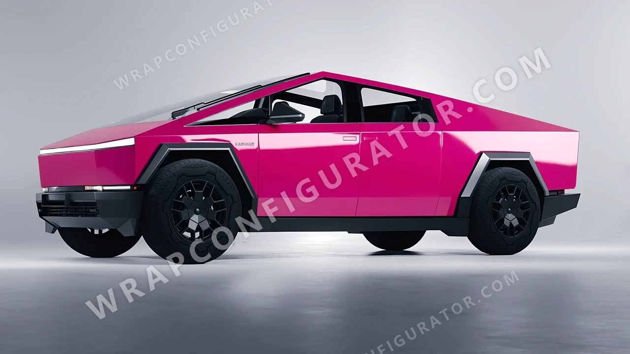 Pink Tesla Cybertruck 2024 wrapped in Avery Dennison Pool Party Pink SW900-517-O