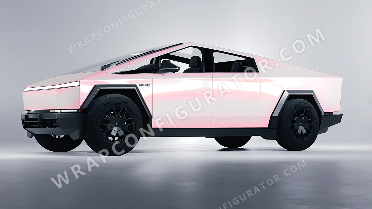 Pink Tesla Cybertruck 2024 wrapped in Colourshield PPF by HyperPro Purple/Pink CGM15-P