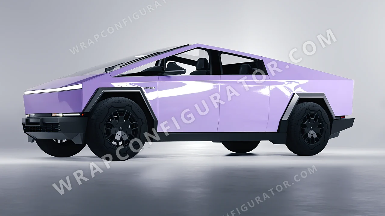 Purple Tesla Cybertruck 2024 wrapped in Colourshield PPF by HyperPro Amethyst HGF27-P