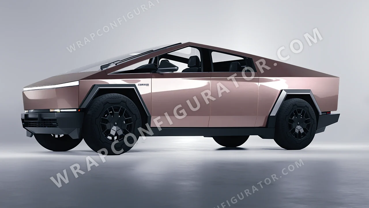 Purple Tesla Cybertruck 2024 wrapped in Colourshield PPF by HyperPro Berry HGM33-P