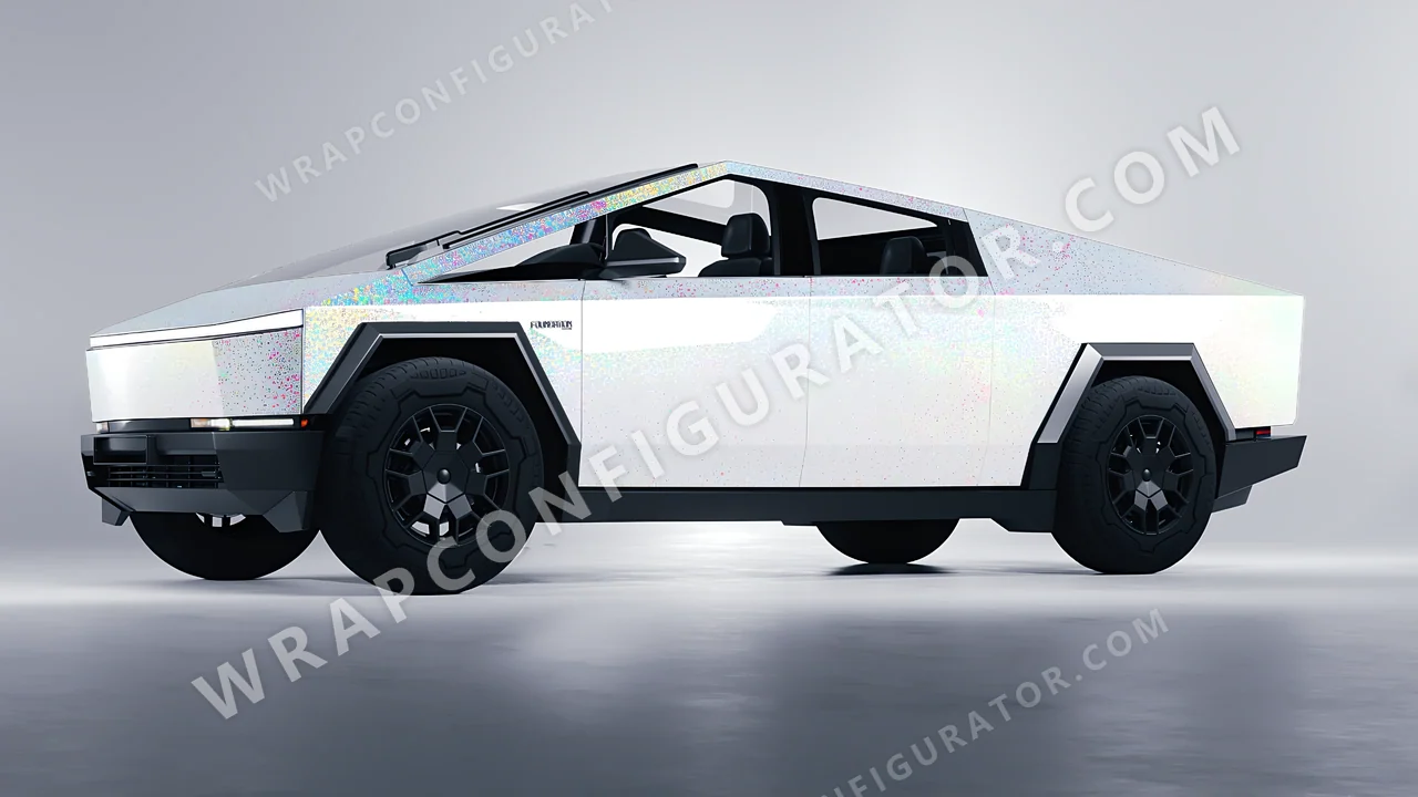 White Tesla Cybertruck 2024 wrapped in Colourshield PPF by HyperPro White GLF02-P
