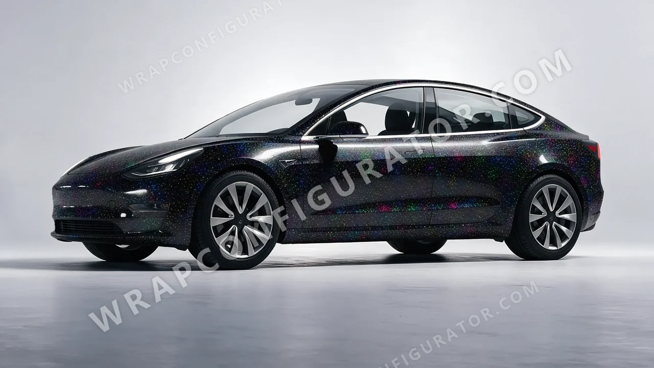 Black Tesla Model 3 2019 wrapped in Colourshield PPF by HyperPro Black GLF05-P