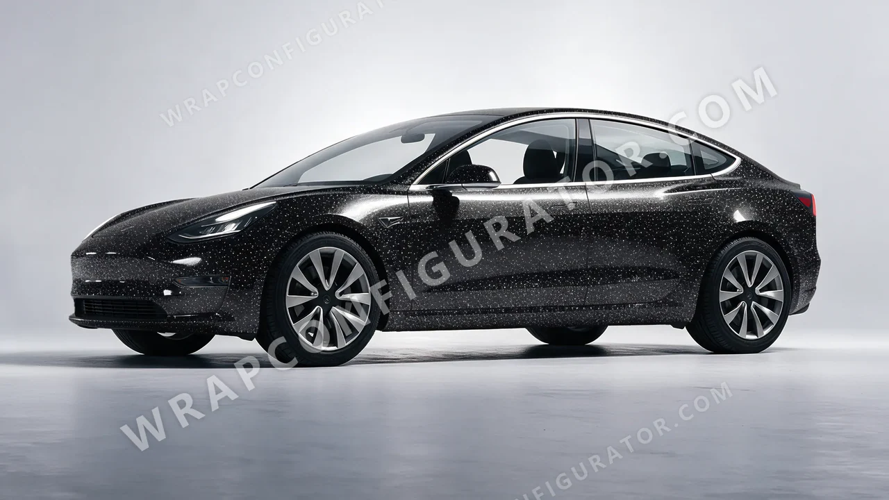 Black Tesla Model 3 2019 wrapped in Colourshield PPF by HyperPro Black MDF01-P