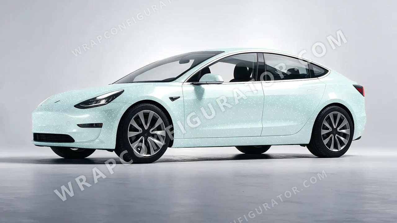 Blue Tesla Model 3 2019 wrapped in Colourshield PPF by HyperPro Light Blue GPF10-P