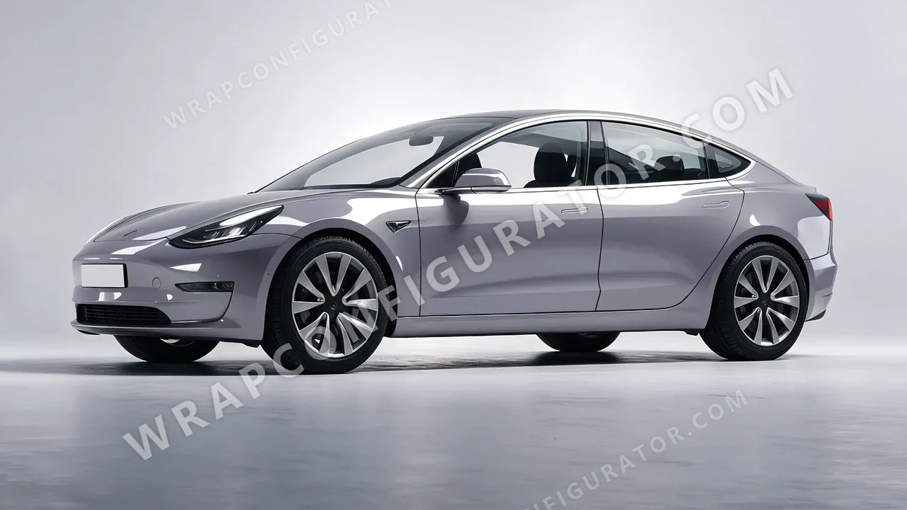 Grey Tesla Model 3 2019 wrapped in 3M Gloss Storm Gray G31